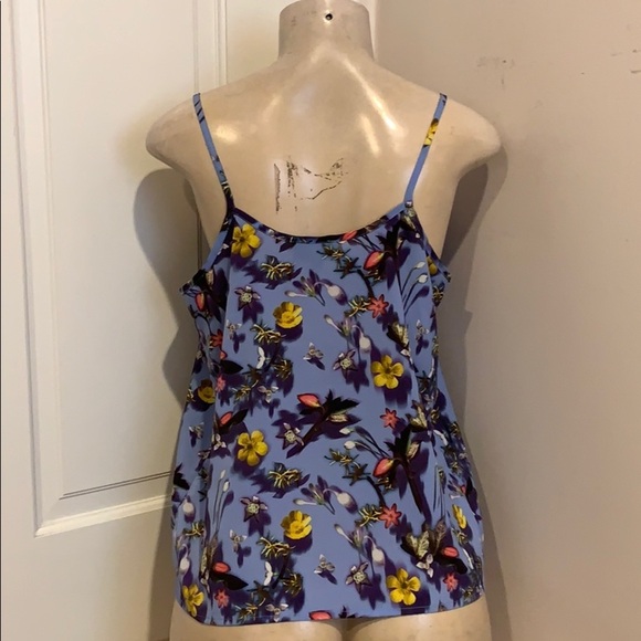 TOPSHOP BLUE FLORAL TOP SIZE 6 - Picture 4 of 7